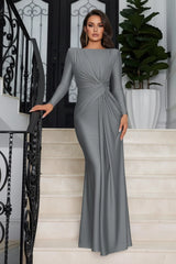 Twisted Long Sleeve Maxi Dress by ALE AVENA – waist detail