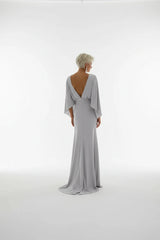 Batwing Sleeve Ruched Maxi Dress with Pockets by ALE AVENA – batwing sleeve detail
