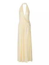 Split Backless Halter Neck Maxi Dress by ALE AVENA – studio view