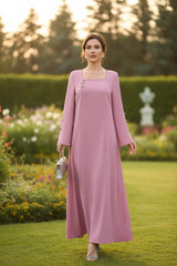 Square Neck Long Sleeve Maxi Dress by ALE AVENA – sleeve detail