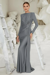 Twisted Long Sleeve Maxi Dress by ALE AVENA – model wearing