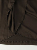 Turtleneck Tie-Waist Long Sleeve Maxi Dress by ALE AVENA – back view