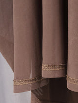Mocha Brown Asymmetric Draped Maxi Dress by ALE AVENA – care instructions