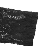 Sheer Sleeve Lace Maxi Dress by ALE AVENA – fabric detail