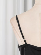 Ruffle Slit Maxi Dress by ALE AVENA – fabric detail