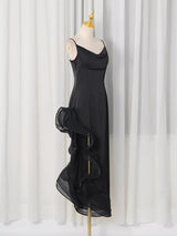 Ruffle Slit Maxi Dress by ALE AVENA – back view