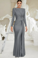 Twisted Long Sleeve Maxi Dress by ALE AVENA – hemline